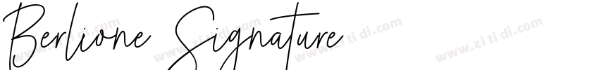 Berlione Signature字体转换